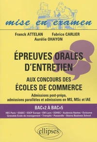 Epreuves orales d'entretien aux concours des écoles de commerce