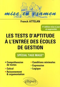 Les tests d'aptitude à l'entrée des écoles de gestion