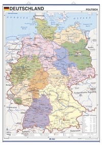 Edigol - Allemagne physique / politique - Carte murale 100 x 140 cm.