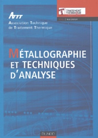  ATTT - Métallographie et techniques d'analyse.