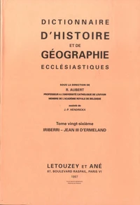 Dictionnaire d'histoire et de géographie ecclésiastiques