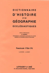 Dictionnaire d'histoire et de géographie ecclésiastiques