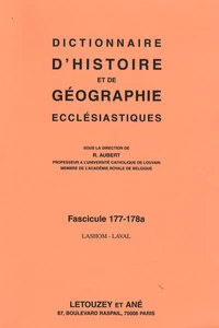 Dictionnaire d'histoire et de géographie ecclésiastiques