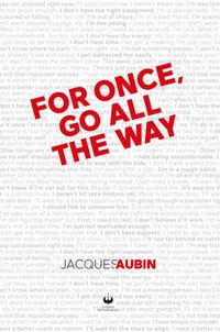 For once, go all the way