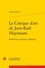 La critique d'art de Joris-Karl Huysmans. Esthétique, poétique, idéologie