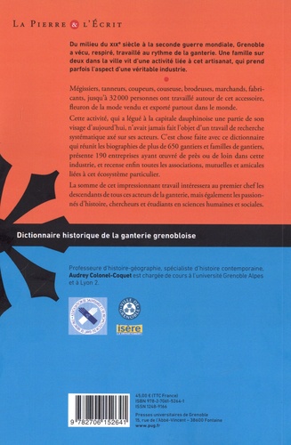 Dictionnaire de la ganterie grenobloise. Acteurs, entreprises et organisations du XIXe siècle à nos jours
