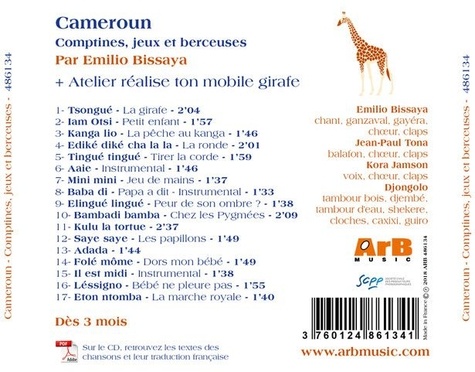 Cameroun. Comptines, jeux et berceuses  avec 1 CD audio