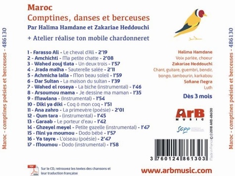 Maroc. Comptines, danses et berceuses  1 CD audio