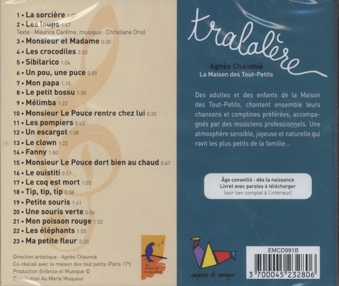 Tralalère  1 CD audio