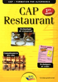 CAP Restaurant 1re année