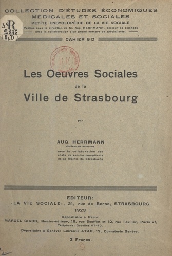 Les œuvres sociales de la ville de Strasbourg