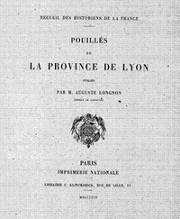 Auguste Longnon - Pouillés de la Province de Lyon.