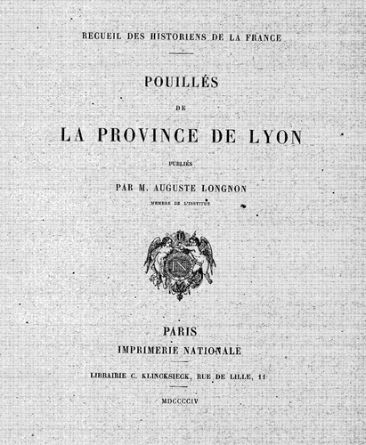 Pouillés de la Province de Lyon