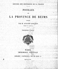 Auguste Longnon - Pouillés de la Province de Reims - Tome 1.