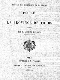 Auguste Longnon - Pouillés de la Province de Tours.