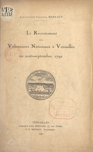Le recrutement des Volontaires nationaux à Versailles en août-septembre 1792