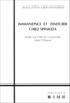 Augustin Giovannoni - IMMANENCE ET FINITUDE CHEZ SPINOZA. - Etudes sur l'idée de constitution dans l'Ethique.