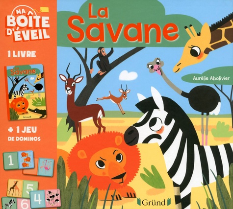 Aurélie Abolivier - La savane - Avec un livre et 28 dominos.
