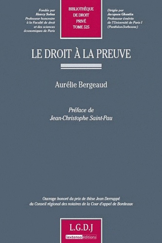 Aurélie Bergeaud - Le droit à la preuve.