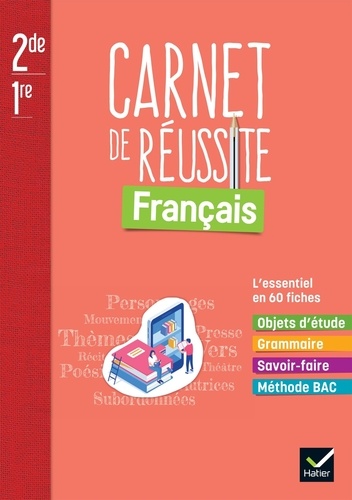 Aurélie Buestel et Camille Gros - Français 2de/1re Mon carnet de réussite - Carnet élève.