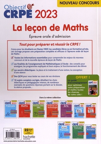 Maths CRPE - La leçon. Epreuve orale d'admission  Edition 2023