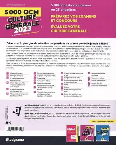 5000 QCM de culture générale  Edition 2022-2023