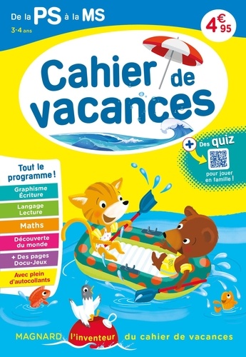 Cahier de vacances de la PS à la MS  Edition 2023