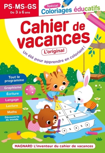 Cahier de vacances PS-MG-GS. Spécial coloriages éducatifs  Edition 2022