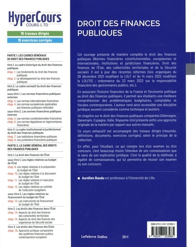 Droit des finances publiques 4e édition