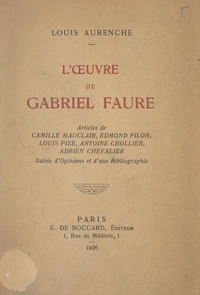 L'œuvre de Gabriel Faure