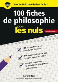 Le meilleur téléchargement d'ebook 100 fiches de philosophie pour les nuls  - Bac et concours  en francais 9782412045961