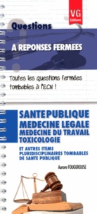 Aurore Fougerouse - Santé publique, médecine légale, médecine du travail, toxicologie - Et autres items pluridisciplinaires tombables de santé publique.