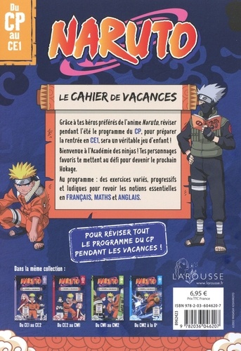 Naruto Le cahier de vacances du CP au CE1