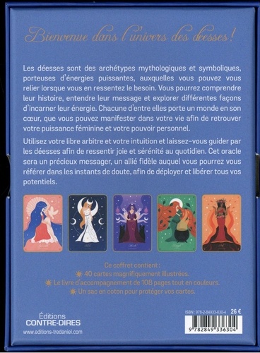 L'oracle des Déesses. Avec 40 cartes, un livre d'accompagnement et un sac en coton