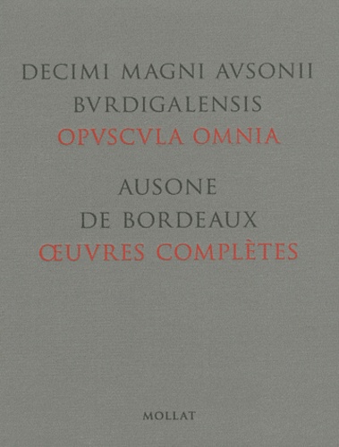  Ausone de Bordeaux - Oeuvres complètes - Edition bilingue français-latin. 1 Cédérom