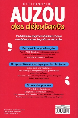 Dictionnaire Auzou des débutants  Edition 2018