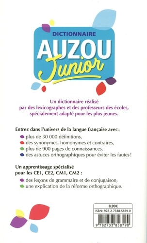 Dictionnaire Auzou Junior. 7-11 ans  Edition 2018