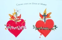 Coeurs unis de Jésus et Marie - vernis selectif - 25 ex