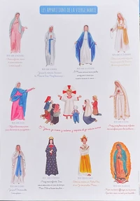 Poster A4 apparitions mariales 5 ex