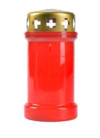 Veilleuse extérieures rouge 65 mm diamètre - H 175 mm