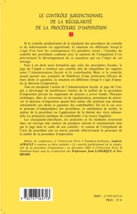 Le contrôle juridictionnel de la régularité de la procédure d'imposition