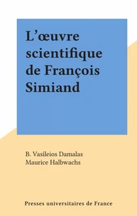 L'œuvre scientifique de François Simiand