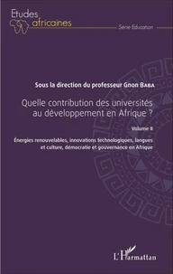 Quelle contribution des universités au développement en Afrique ?