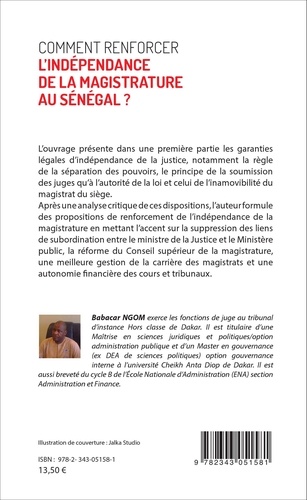 Comment renforcer l'indépendance de la magistrature au Sénégal ?