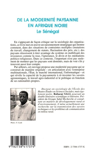 De la modernité paysanne en Afrique Noire. Le Sénégal (pour une sociologie de la norme et de la ruse)