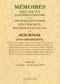 Mémoires secrets ou Journal d'un observateur