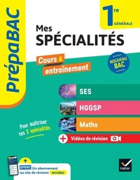 Prépabac - Mes spécialités SES, HGGSP, Maths 1re générale - 2026-2027