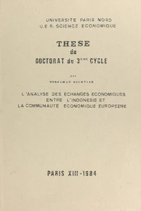L'analyse des échanges économiques entre l'Indonésie et la Communauté économique européenne