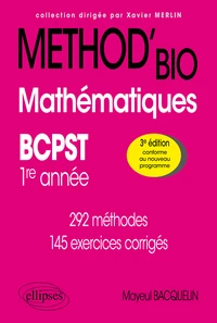 Mathématiques. BCPST 1re année. Méthod'Bio