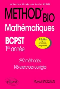Mathématiques. BCPST 1re année. Méthod'Bio